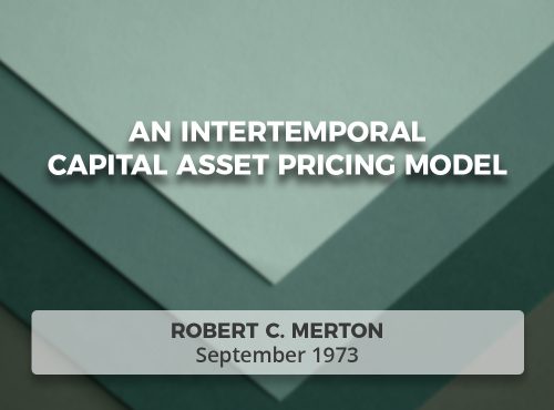 An Intertemporal Capital Asset Pricing Model