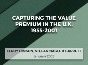 Capturing the Value Premium in the U.K. 1955-2001