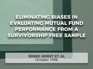 Eliminating Biases in Evaluating Mutual Fund Performance from a Survivorship Free Sample