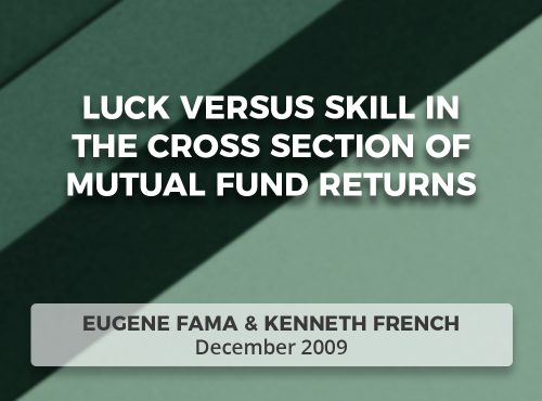Luck Versus Skill in the Cross Section of Mutual Fund Returns