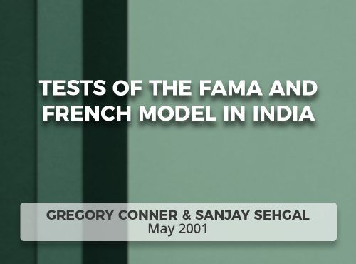 Tests of the Fama and French Model in India
