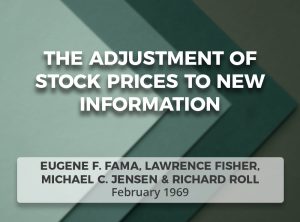 The Adjustment of Stock Prices to New Information