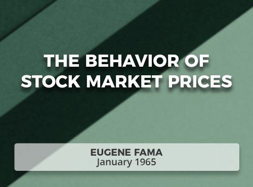 The Behavior of Stock Market Prices