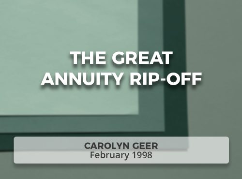 The Great Annuity Rip-Off