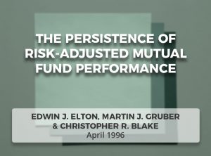 The Persistence of Risk-Adjusted Mutual Fund Performance