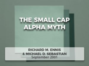 The Small Cap Alpha Myth