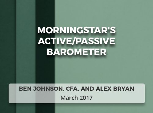 Morningstar’s Active/Passive Barometer