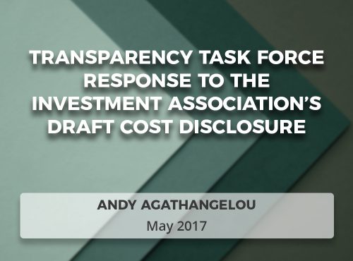 Transparency Task Force Response to the Investment Association’s Draft Cost Disclosure Code