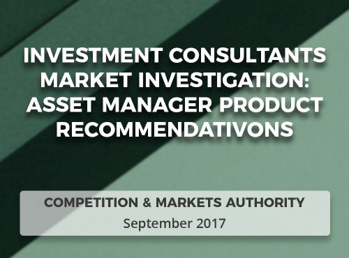 CMA Investment Consultants Market Investigation: Asset manager product recommendations