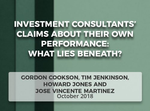 Investment Consultants’ Claims about Their Own Performance: What Lies Beneath?