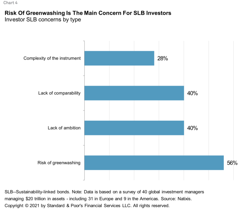 Risk of greenwashing is the main concern for SLB investors