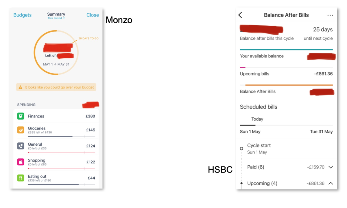 Monzo and HSBC