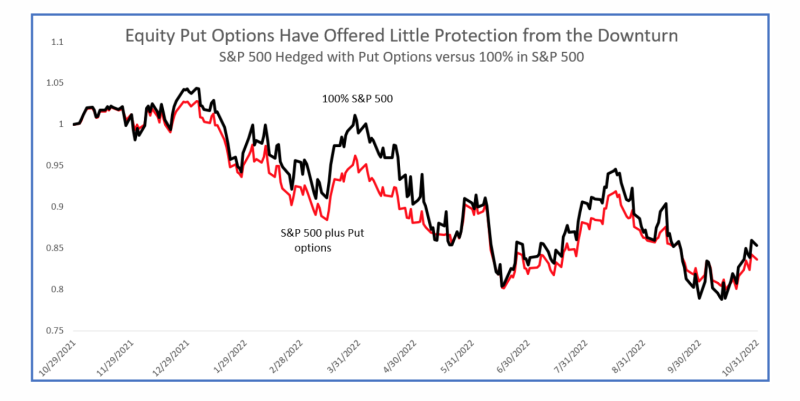 Equity put options have offered little protection from the downturn